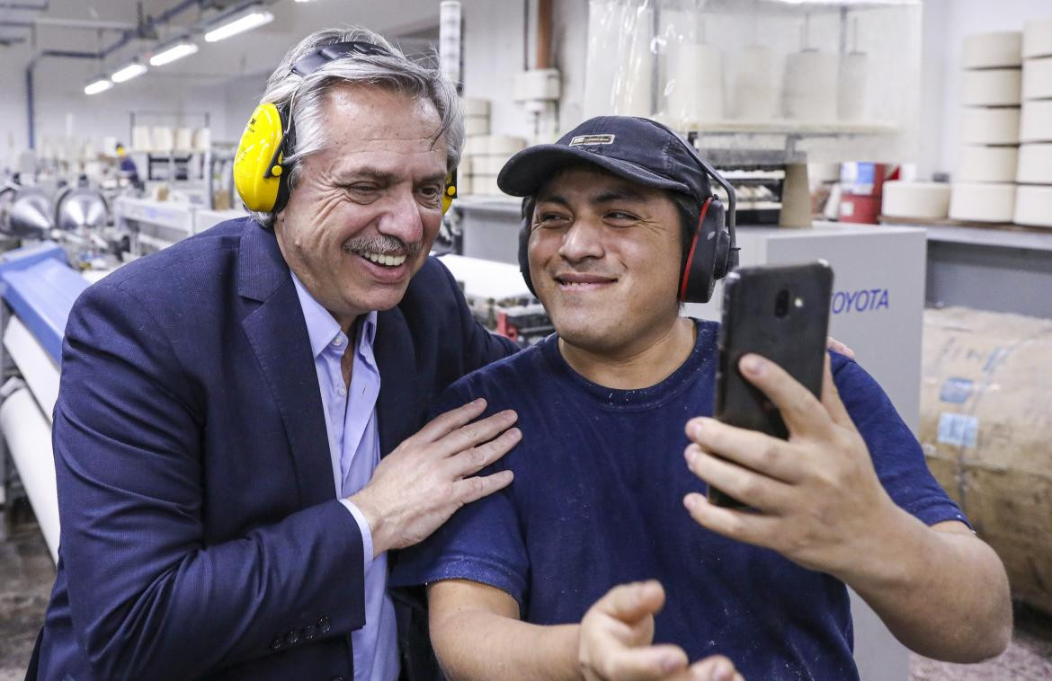 Alberto Fernández en pyme de San Martín, NA	