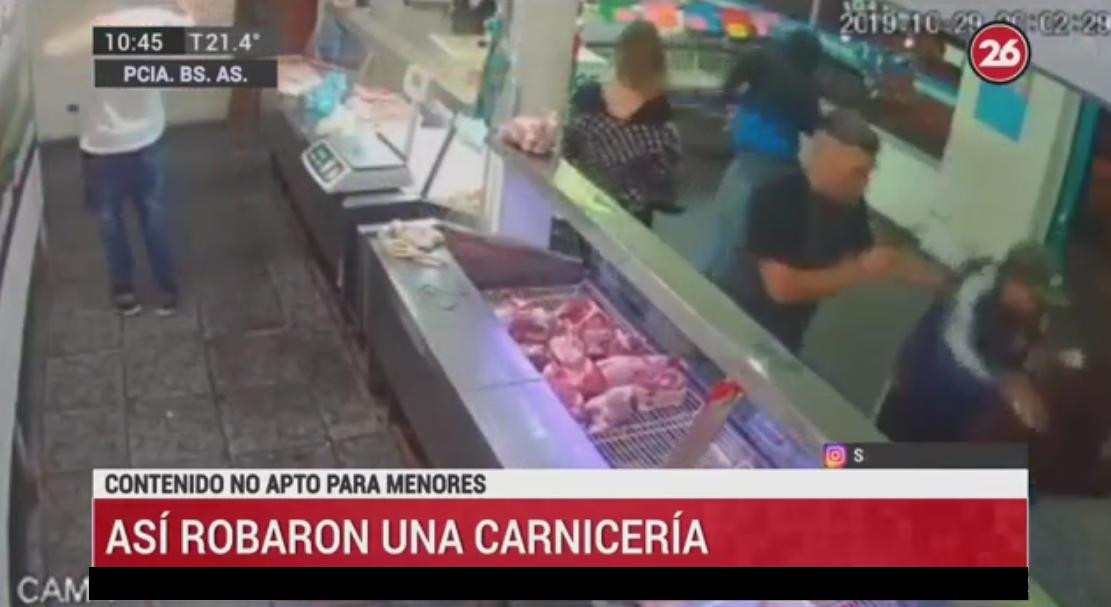 Robo a carnicería, Canal 26