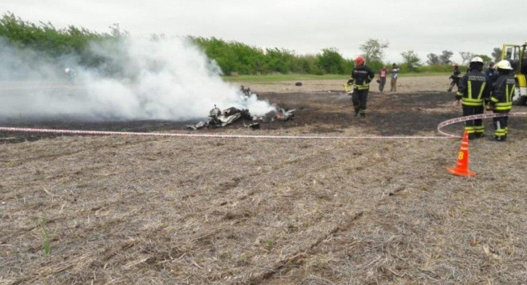 Accidente fatal de una avioneta en Venado Tuerto