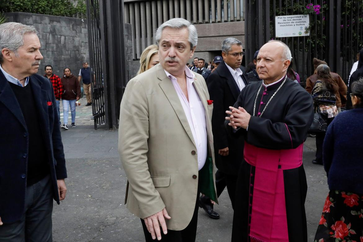 Alberto Fernández en Basílica de la Virgen de Guadalupe, REUTERS