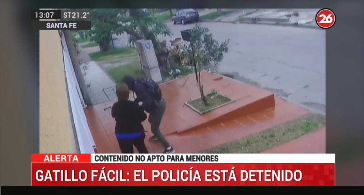 Video, así fue como el policía mató a Lautaro Saucedo, Santa Fe, Canal 26