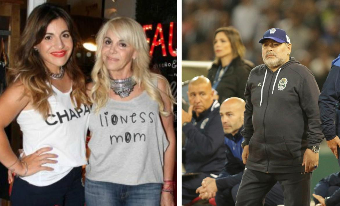 Giannina Maradona, Claudia Villafañe y Diego Maradona