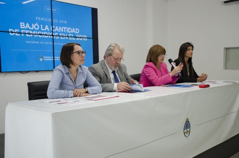 Conferencia de prensa de Patricia Bullrich sobre femicidios