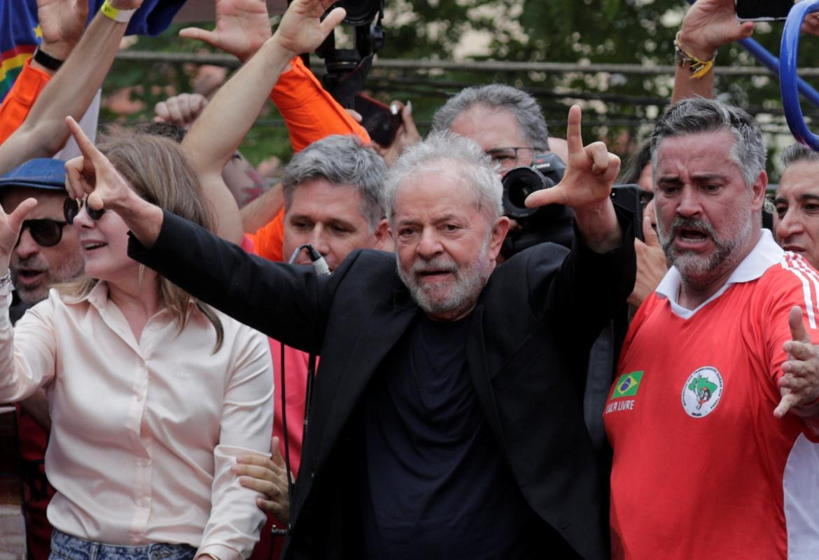 Lula en San Pablo en sindicato de metalúrgicos, REUTERS