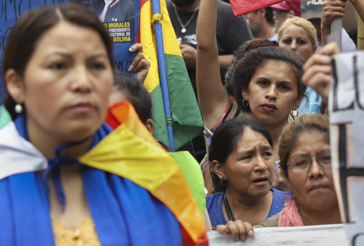 Marchas a favor de Evo Morales, centro porteño