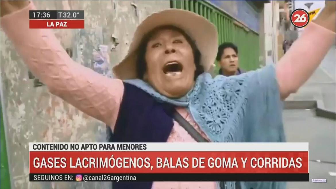 Grito desesperado de una mujer en el Alto durante incidentes en Bolivia, CANAL 26