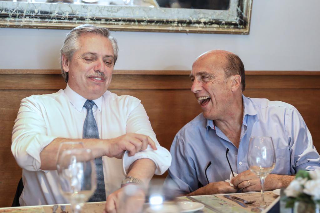 Alberto Fernández junto a Daniel Martínez, candidato a presidente de Uruguay, AGENCIA NA