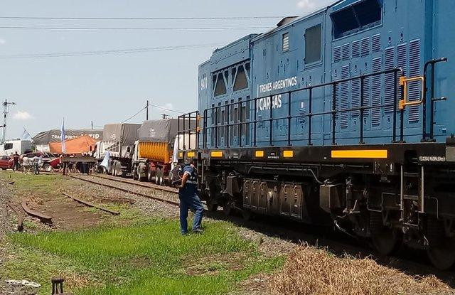 Corte de vías de tren por parte de camioneros