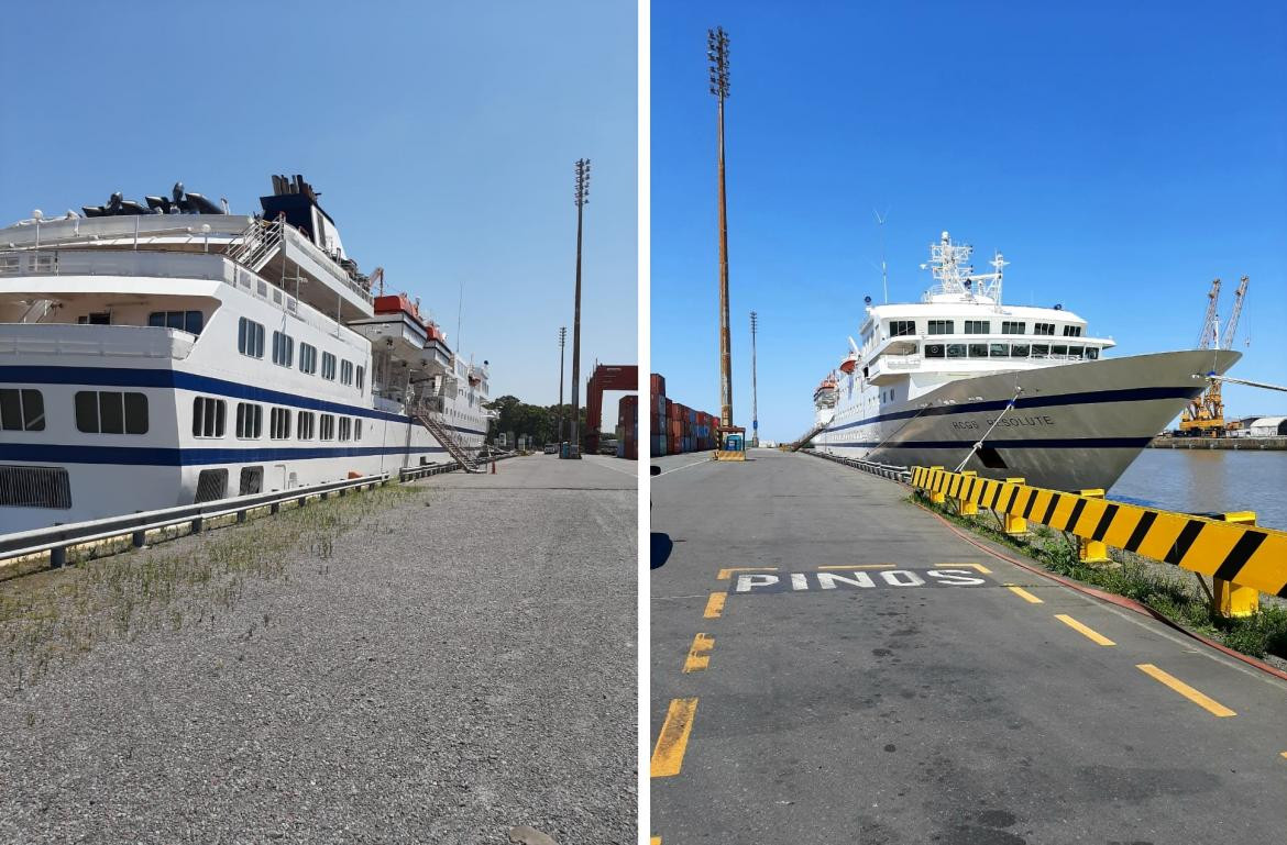Crucero de lujo, varado en el puerto de Buenos Aires por millonaria deuda