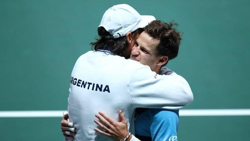 Gastón Gaudio, Diego Schwartzman en la Copa Davis