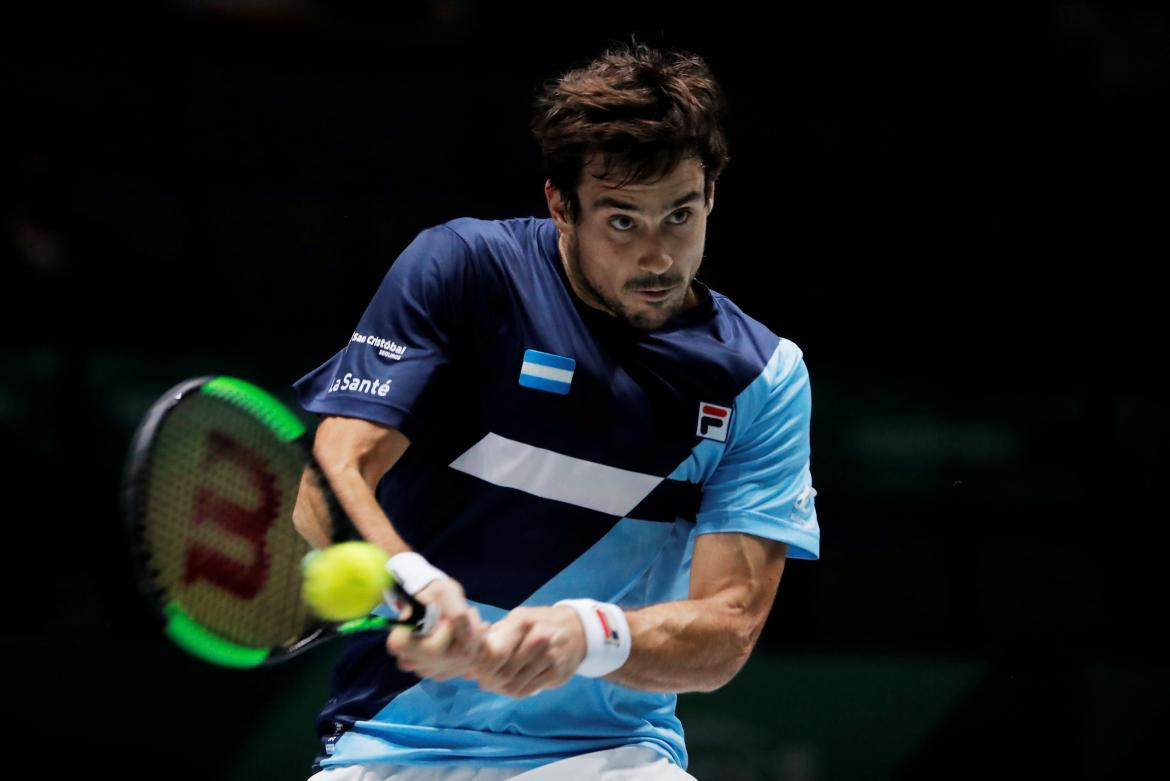 Guido Pella vs Pablo Carreño Busta, Copa Davis, REUTERS