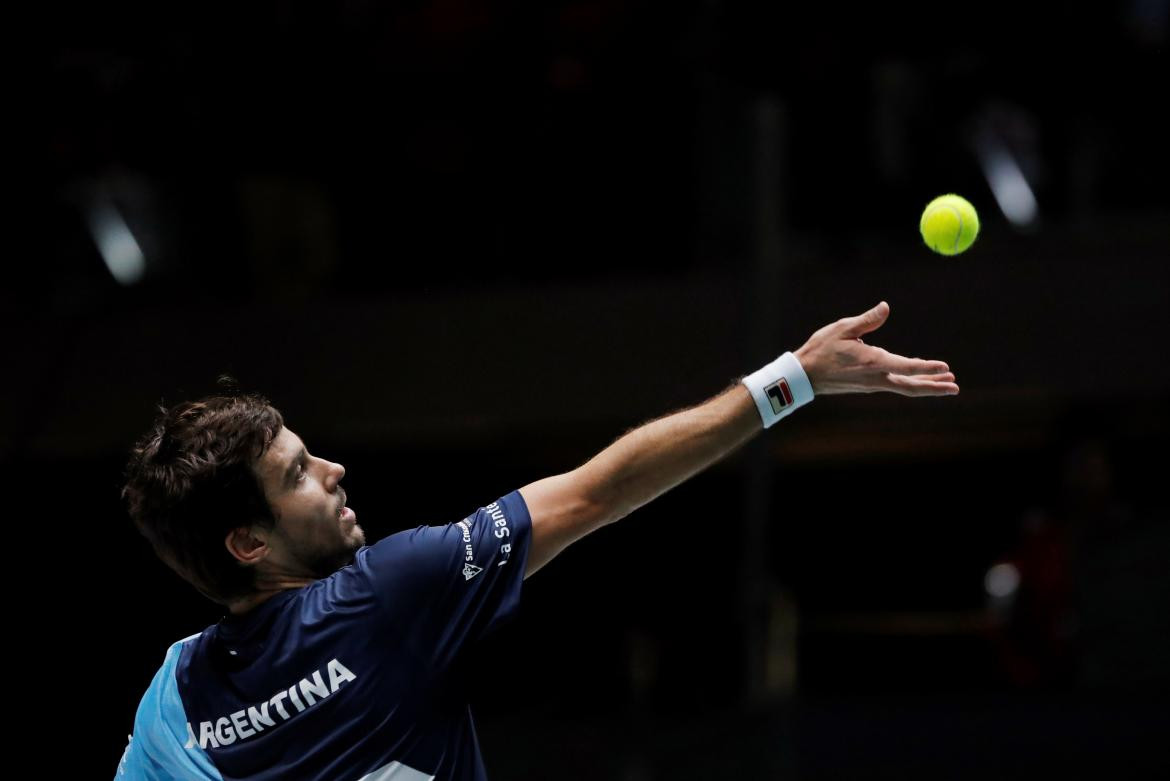 Guido Pella vs Pablo Carreño Busta, Copa Davis, REUTERS