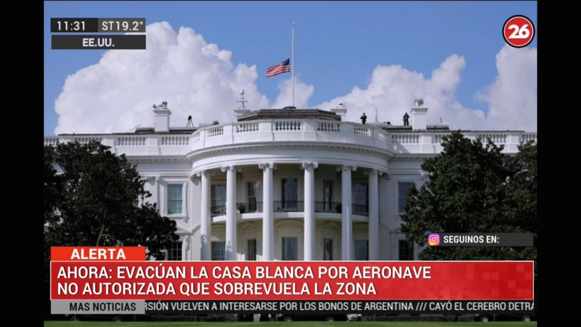 EE.UU. en alerta, evacúan la Casa Blanca y el Capitolio