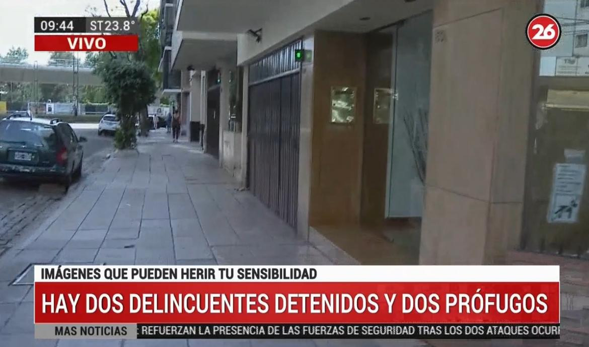 Feroz tiroteo tras intento de robo en Belgrano, CANAL 26