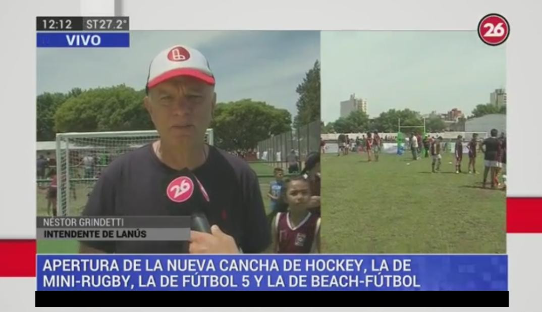 Nestor Grindetti en inauguración de obras en Lanús