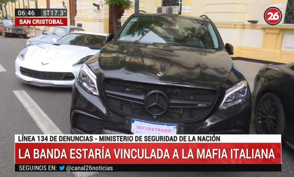 Desbarataron banda acusada de lavado dinero y decomisaron autos de alta gama, CANAL 26