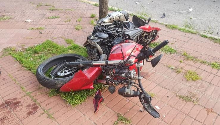 Moto del choque contra patrullero que dejó 