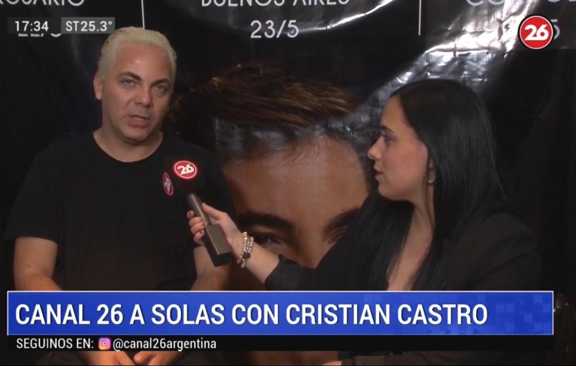 Cristian Castro, a solas con Karina Vitorino en Canal 26