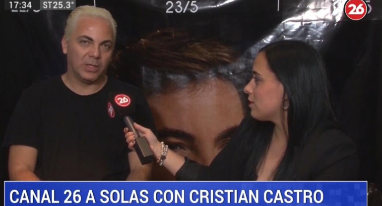 Cristian Castro, a solas con Karina Vitorino en Canal 26