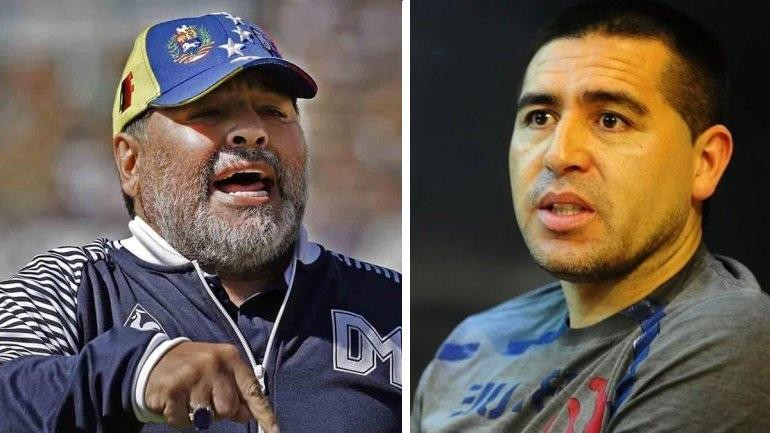 Maradona y Riquelme