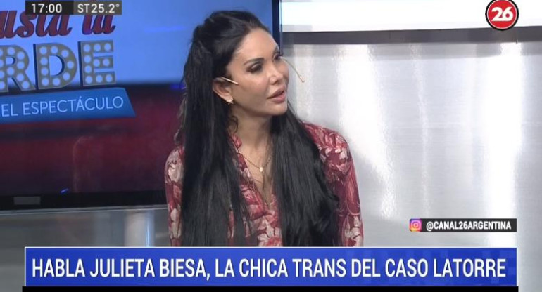 Julieta Biesa en "Me Gusta la Tarde", Canal 26