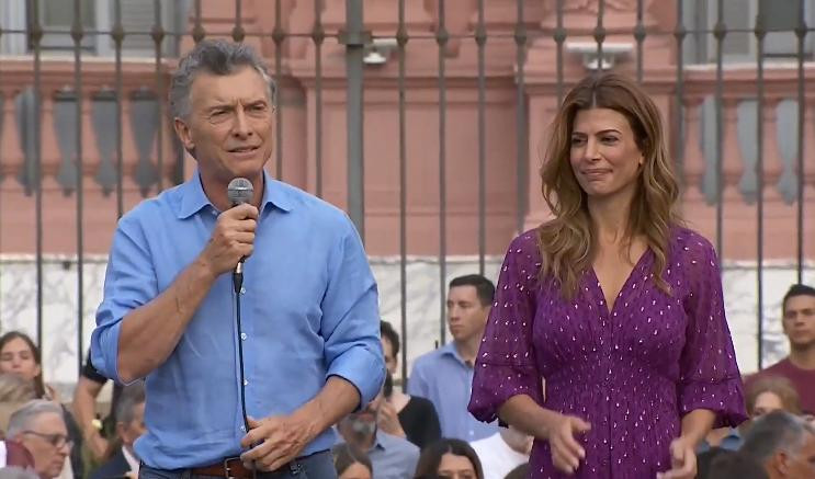 Despedida de Macri ante sus votantes, foto captura YouTube