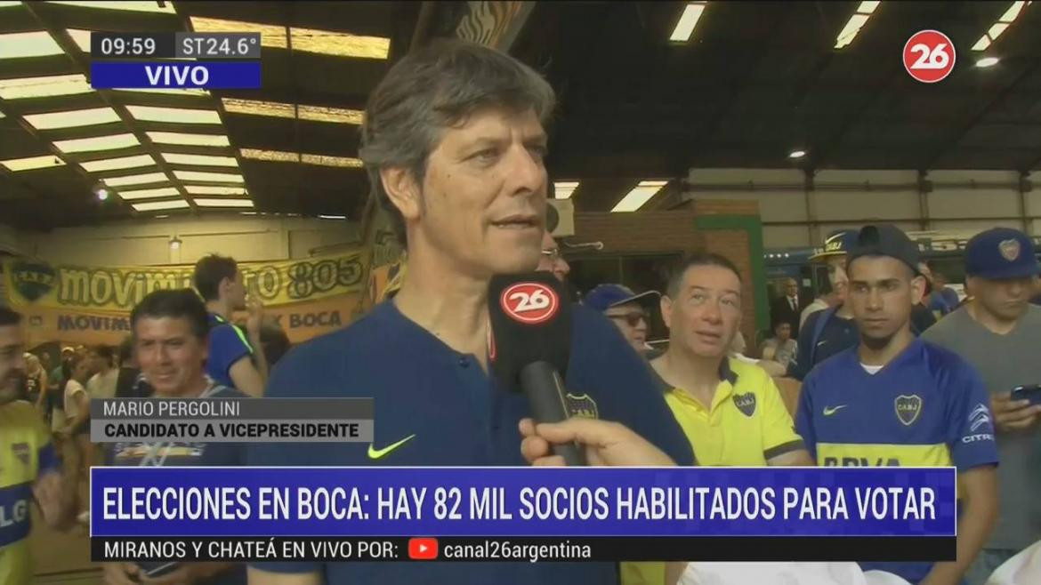 Elecciones en Boca, Mario Pergolini, candidato a vicepresidente