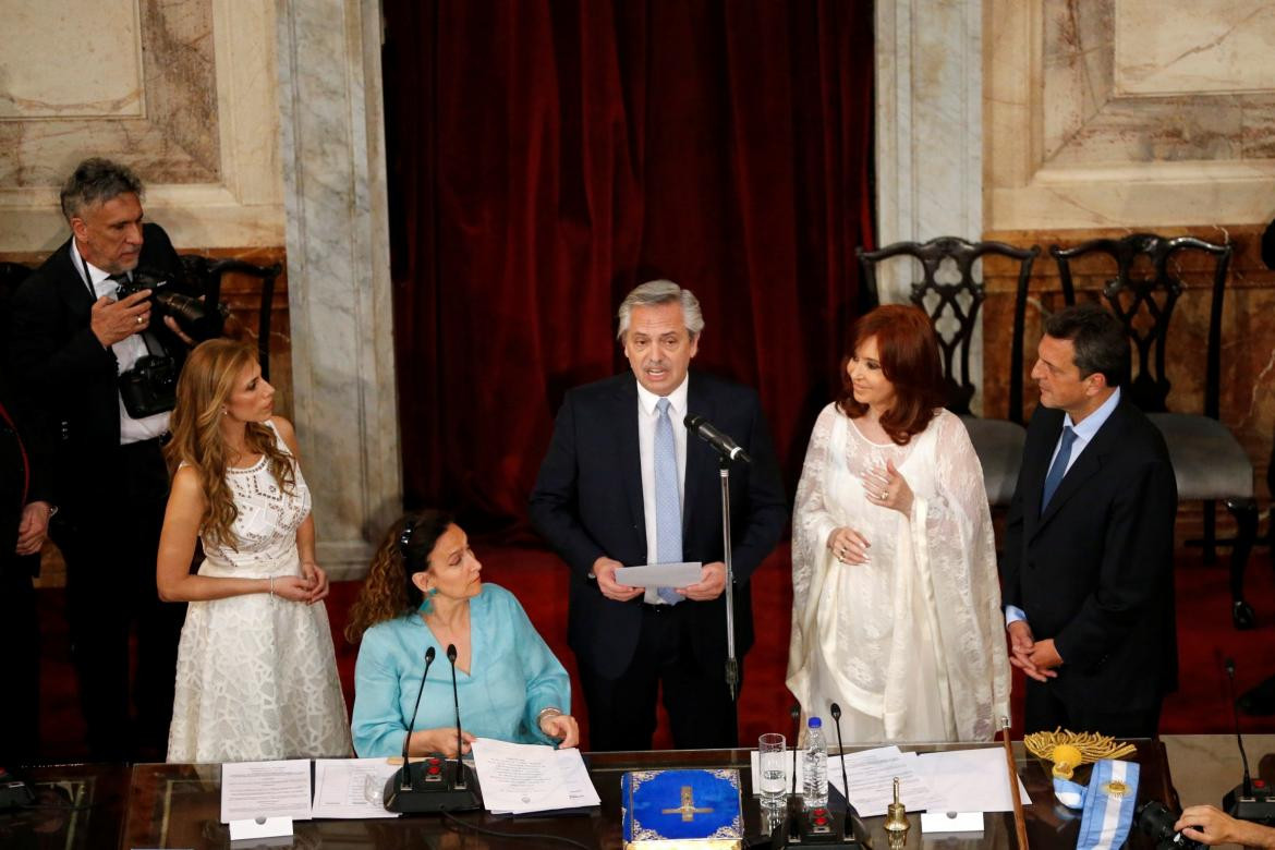 Alberto Fernández y Cristina Kirchner, jura como presidente, REUTERS