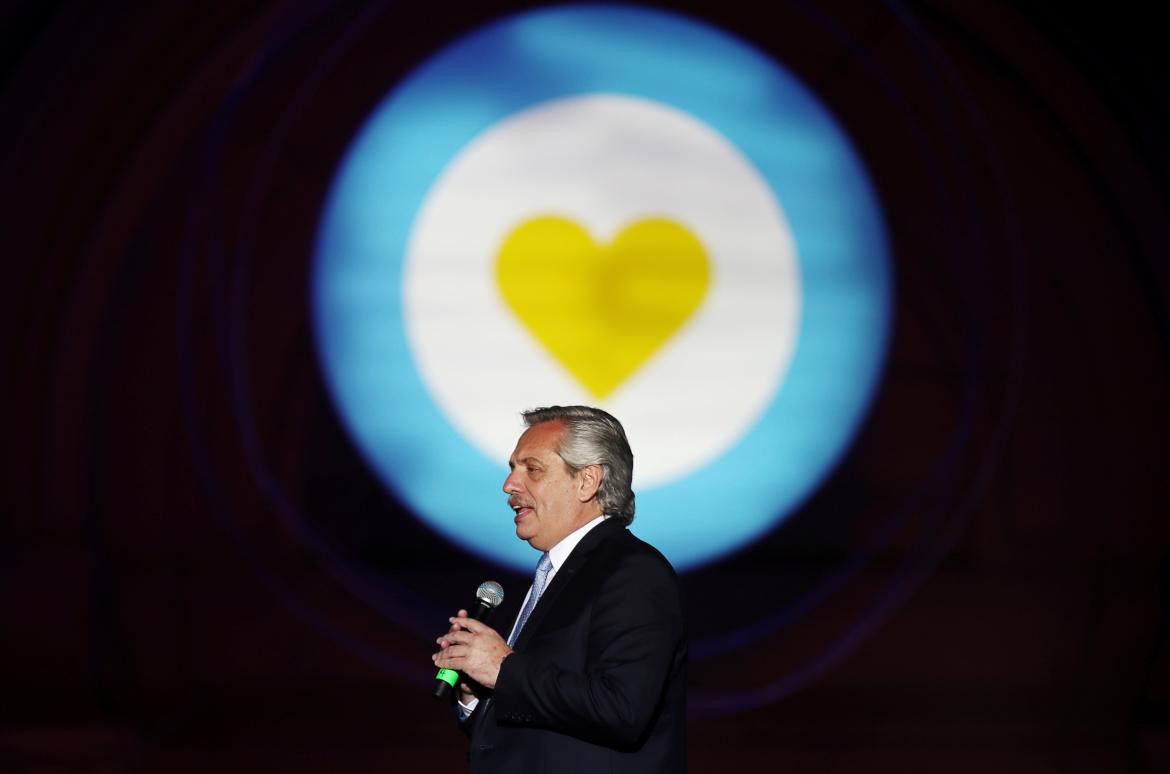 Discurso de Alberto Fernandez en la Plaza de Mayo, REUTERS