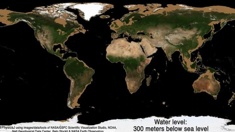 NASA muesta cómo sería la Tierra sin océanos