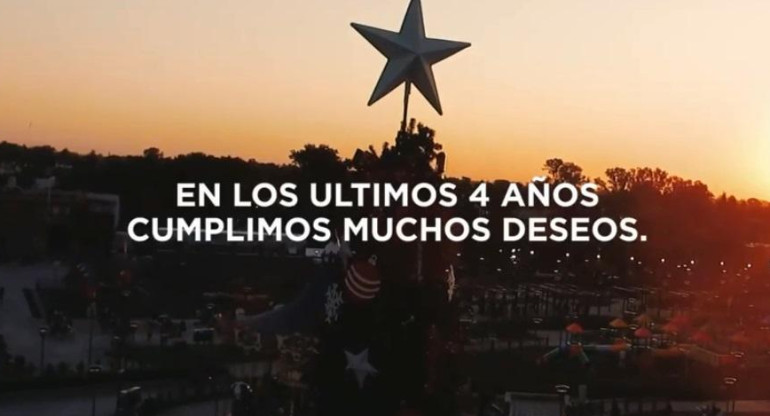 "Cumplir muchos deseos", Merlo y un spot Navideño con todos los logros, Gustavo Menéndez