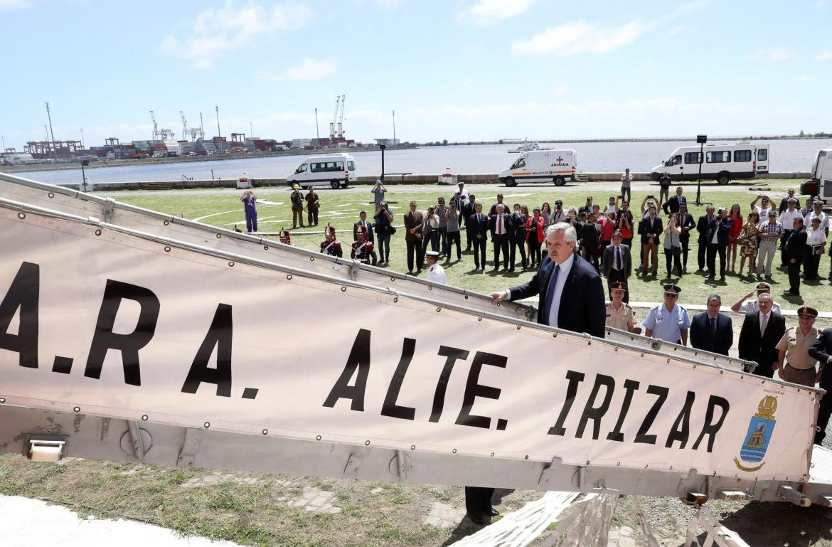 Alberto Fernández despidió al rompehielos ARA Almirante Irizar, Agencia NA