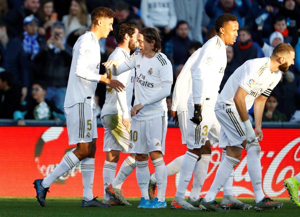 Festejo de Real Madrid ante Getafe por La Liga, REUTERS