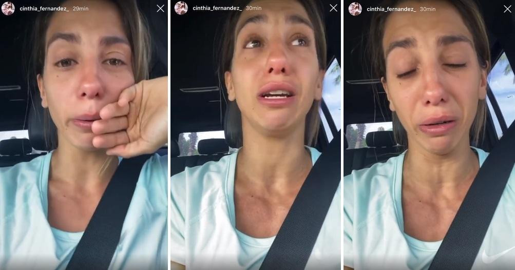 Cinthia Fernández llora tras el robo de su billetera, dólares y documentos, Instagram