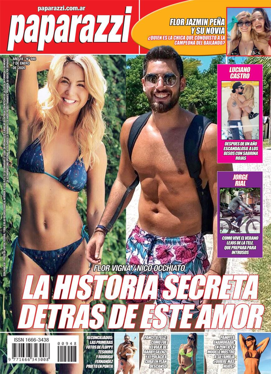 Tapa revista Paparazzi, 07/01/2020, Nico Occhiato y Flor Vigna