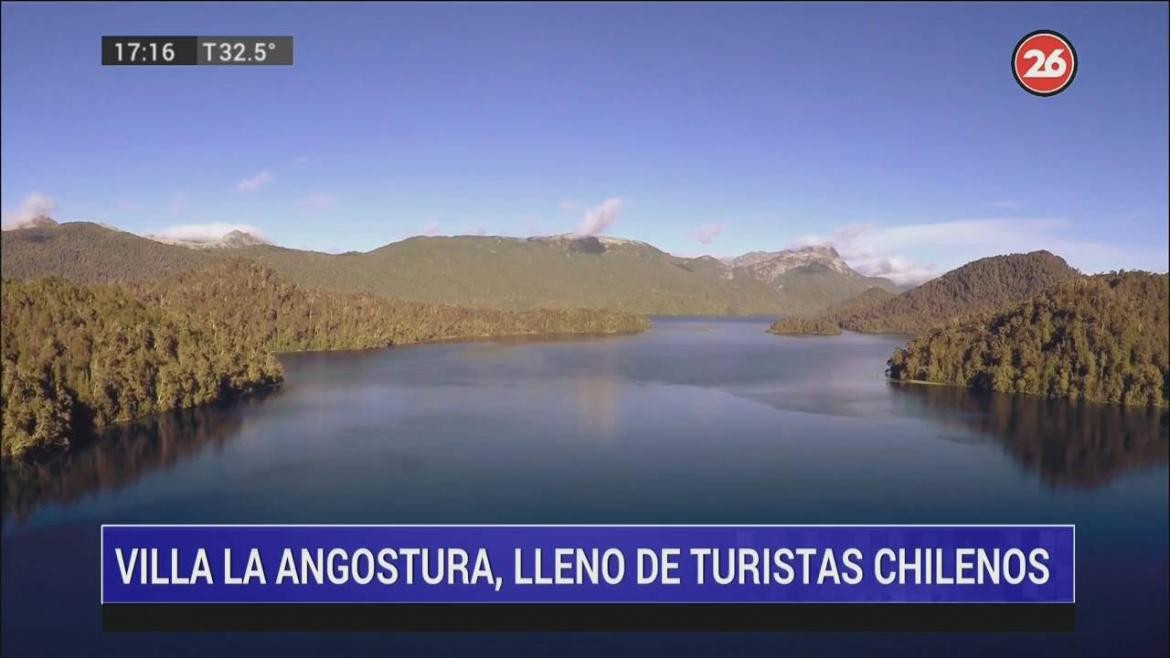 Villa La Angostura, lleno de turistas chilenos