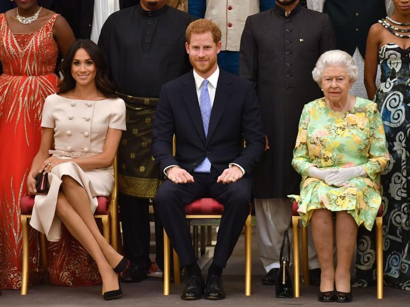 Realeza británica, Harry, Meghan y reina Isabel