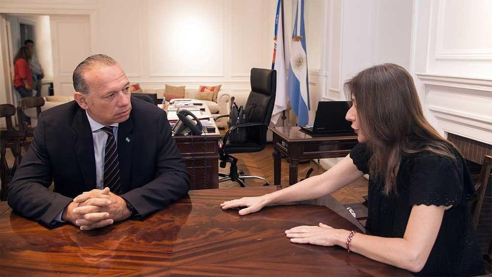 Ministra de Seguridad Sabina Frederic, y ministro bonaerense, Sergio Berni, 