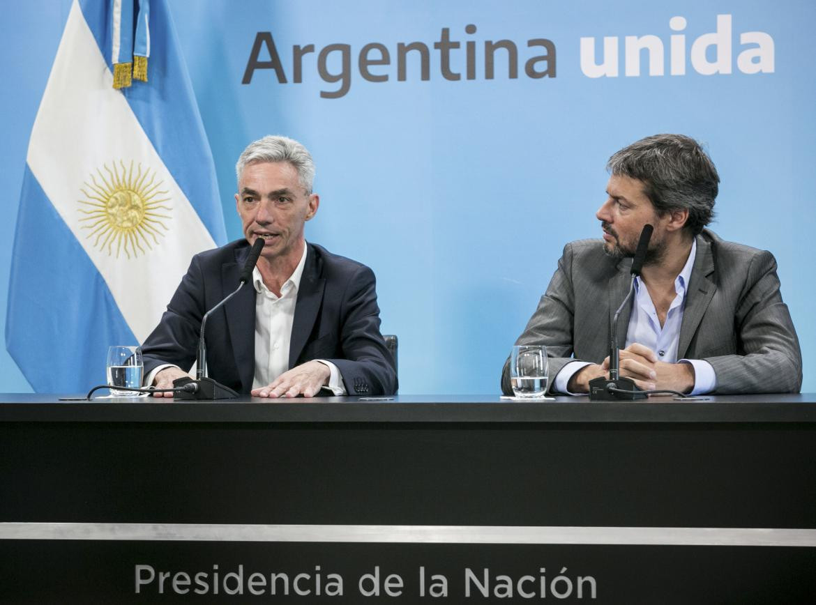 Conferencia de prensa de Mario Meoni y Matías Lammens, AGENCIA NA