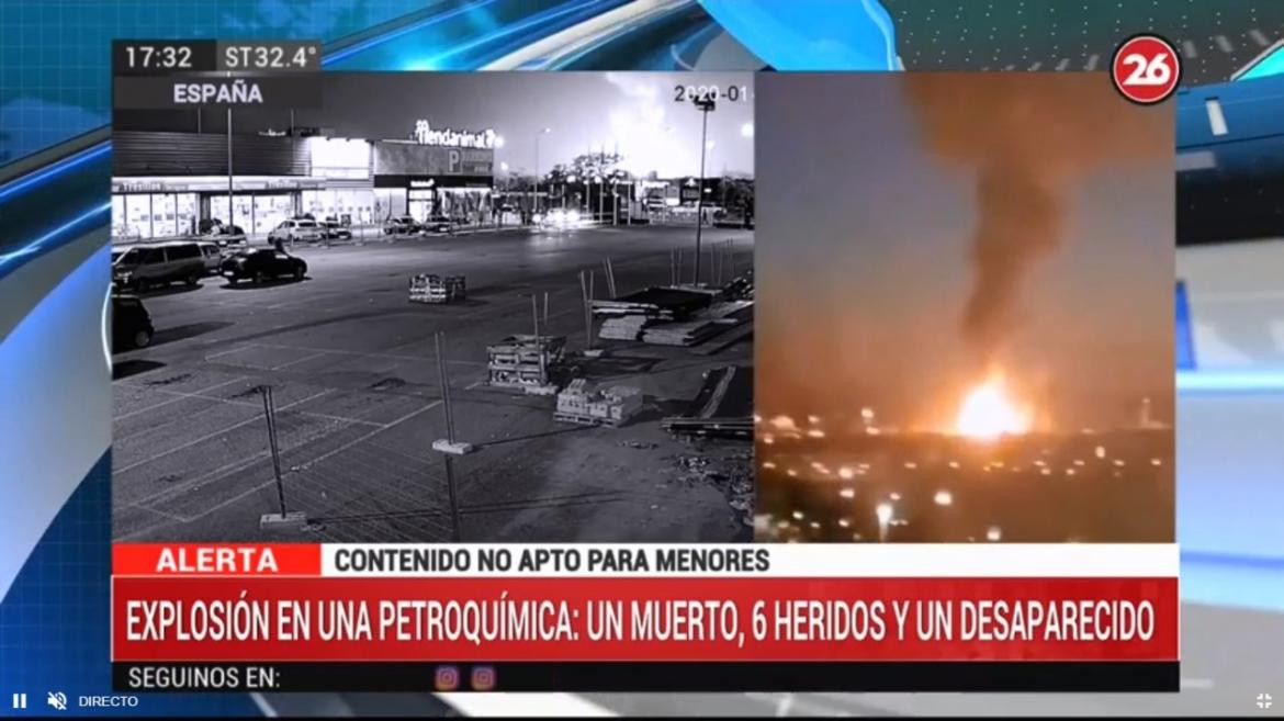Explosión en un polígono petroquímico de Tarragona, España