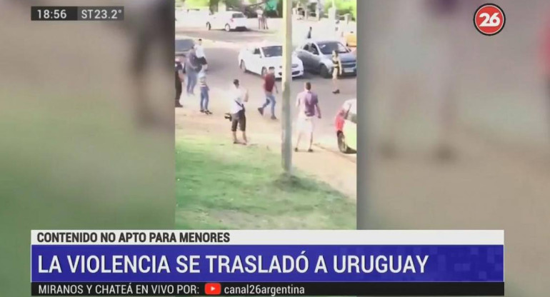 Batalla campal en Uruguay a la salida de un boliche