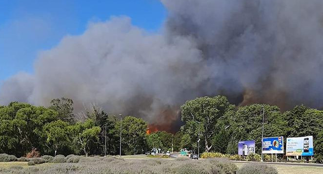 Voraz incendio en Villa Gesell, Twitter