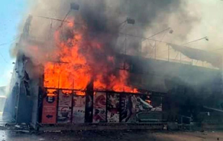 Incendio en supermercado de Lomas de Zamora, foto: Inforegión