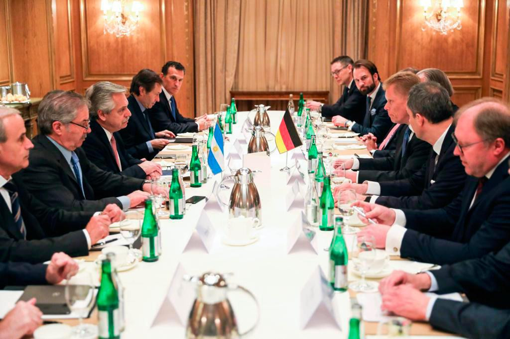 Alberto Fernández, reunión con empresarios, Alemania, NA