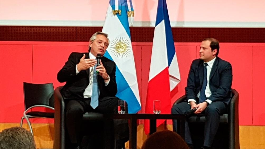 Alberto Fernández en el Instituto de Estudios Políticos de París Sciences Po, Foto Gobierno