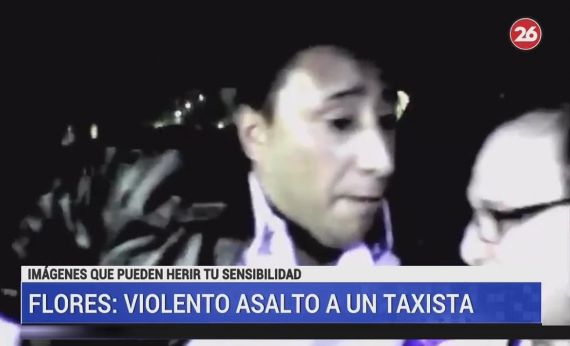 Simuló ser un pasajero y quiso atacar con cuchillo al taxista, Canal 26	