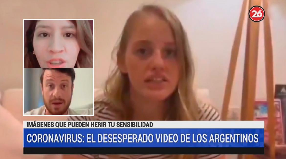 Argentinos con Coronavirus en China, video, CANAL 26