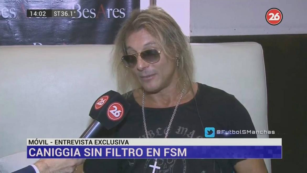 Claudio Caniggia, Fútbol Sin Manchas, Canal 26