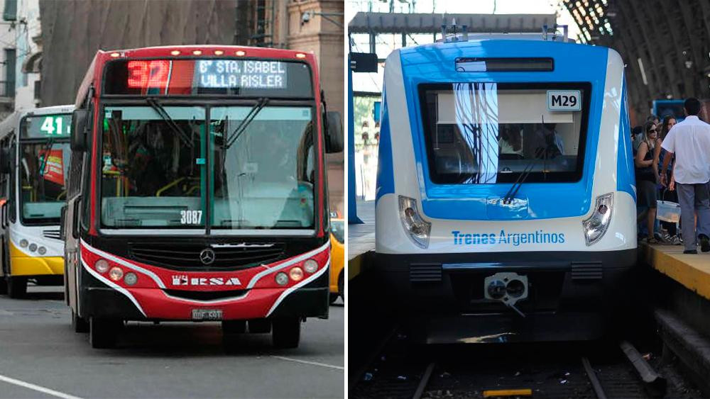 Transporte público, tarifas, colectivos, trenes