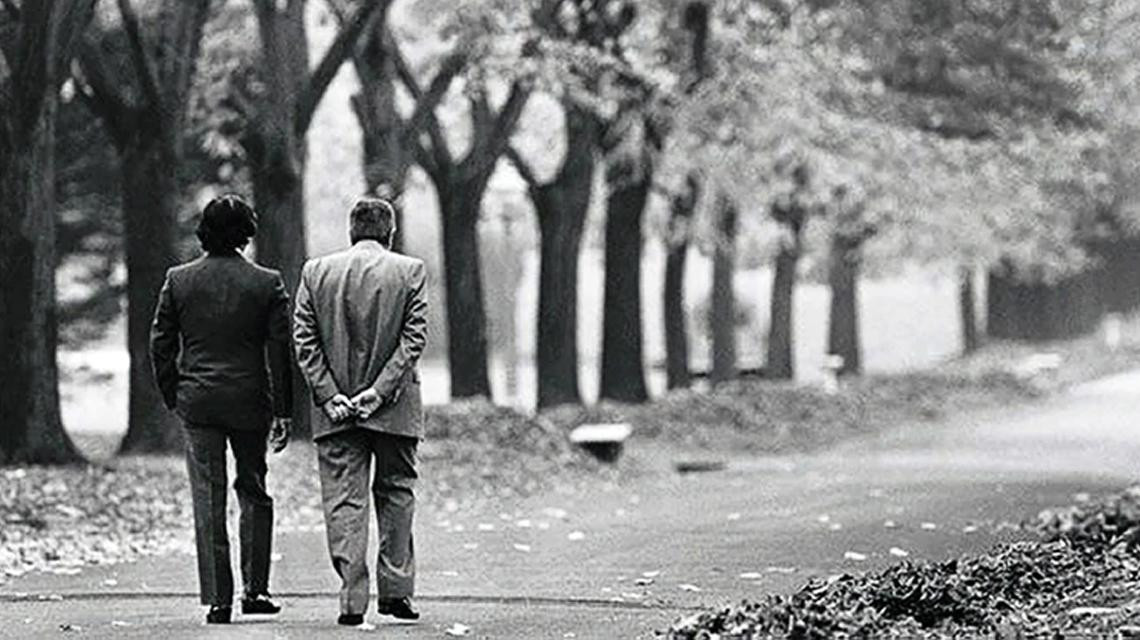 Carlos Menem y Raúl Alfonsín, Quinta de Olivos, presidentes